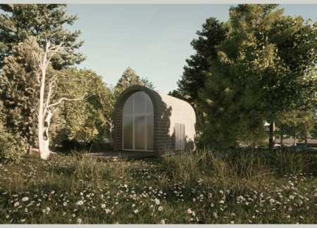 Glued Laminated Arches and Recycled Timber Create Compact Sustainable Living