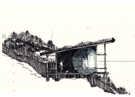 Charred Timber Retreat Elevated Above Nature