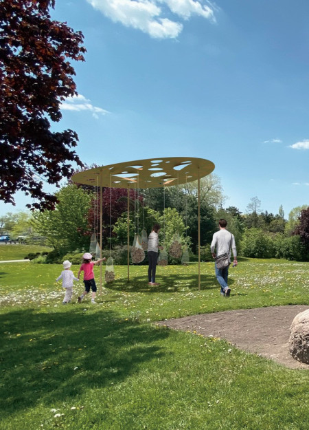 Kinetic Reflections in Rusty Copper and Pine Cone Memory