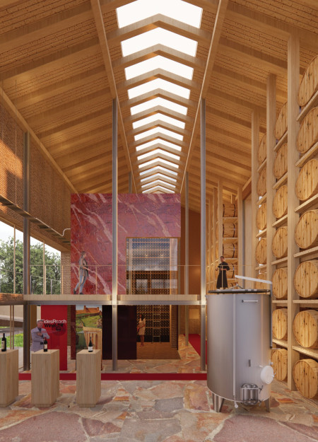 Rainwater Harvesting and Reused Corks in a Vineyard Guest House