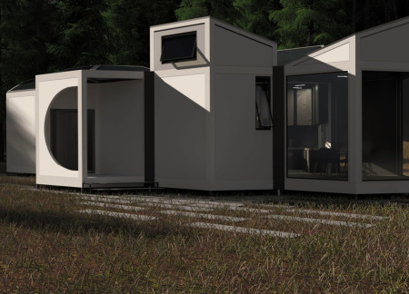 Hexagonal Modules with Structural Steel Framework and Rainwater Harvesting System for Sustainable Living