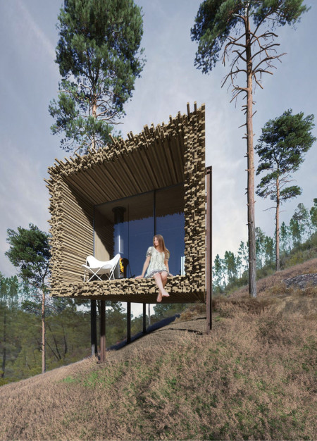 Reversible Sleeping Pods Crafted from COR-TEN Steel and Hemp Insulation