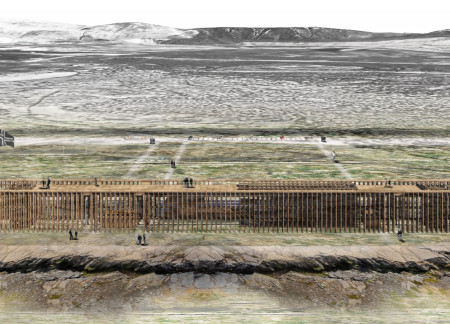 Elevated Wooden Terrace Overlooking Nature's Fissure