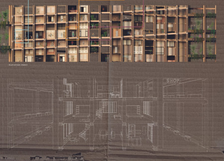 Vertical Street Concept Enhanced by Cross-Laminated Timber and Community Spaces