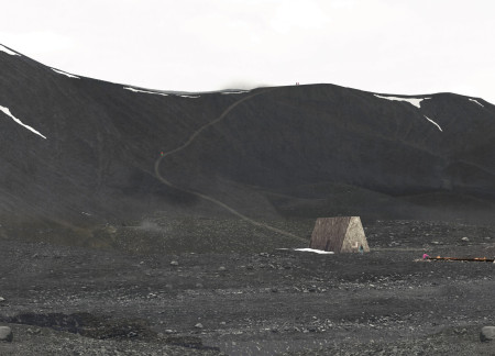 Hearth-Centered Gathering Space Within Icelandic Landscape