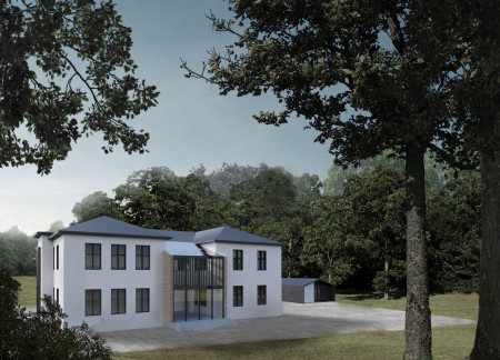 Charred Wooden Shingles and Historical Preservation in a Sustainable Cultural Hub