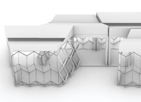 Folding Walls and Moss Integration in a Sustainable Living Space