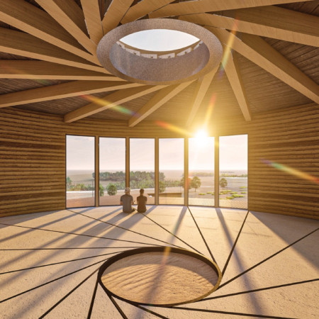 Spiral Pathways and Community Interaction in a Multi-Functional Gathering Space