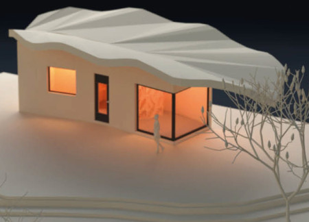 Wood Walls and Flexible Solar Panels in a Sustainable Living Environment