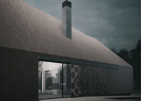 Thatch Roof Pavilion with Cross Laminated Timber and Natural Light