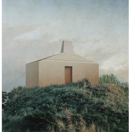 Rainwater-Collecting Residence with Plywood and Recycled PVC Features