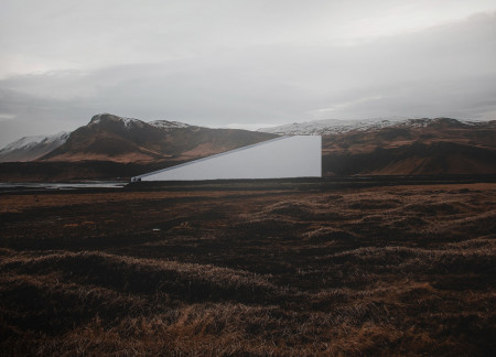 Geothermal Observation Point with Recycled Concrete and Local Wood