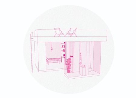 Pillared Framework with Open Space Living