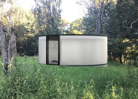 Framed Nature with U-Channel Glass and Reflective Stone Sanctuary