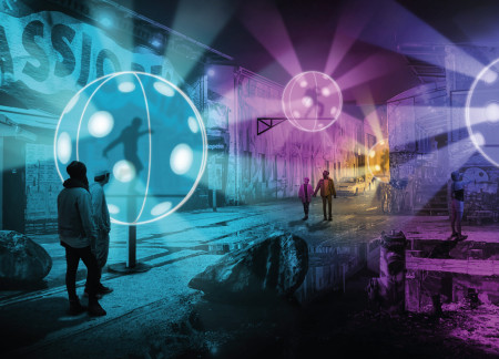 Light Balls Creating Interactive Urban Experiences with Semi-Translucent Fabric