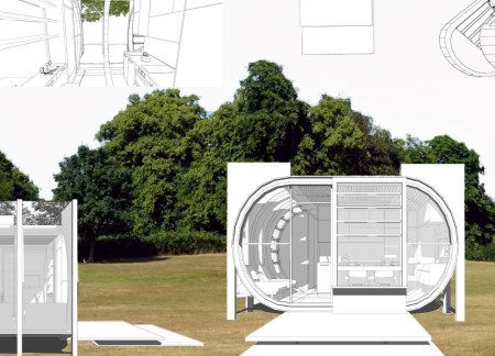 Piano-Inspired Living with Natural Wood and Glass Elements