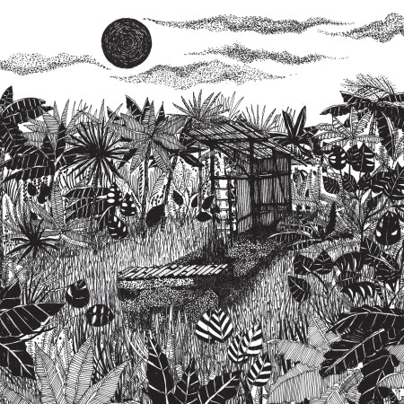 Hut of Natural Brown and White Simplicity in a Cambodian Retreat