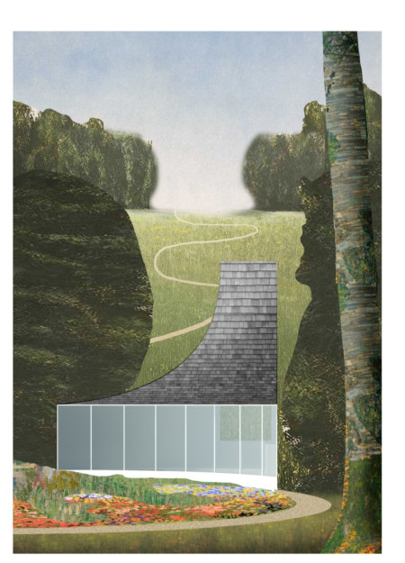 Charred Timber Tower Embracing Light and Dark for Meditative Retreat