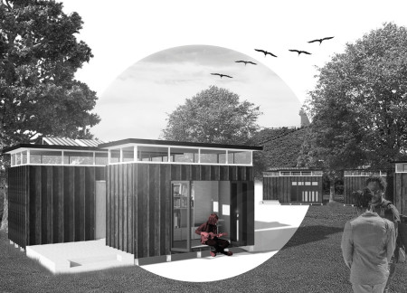 Clerestory Light and Steel Folding Doors in Compact Living Spaces