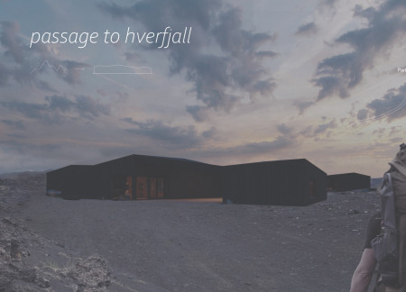 Charred Timber Cladding and Landscape Framing in a Volcanic Setting