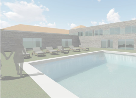 A Tranquil Spa Retreat Overlooking Vineyards with Expansive Terraces