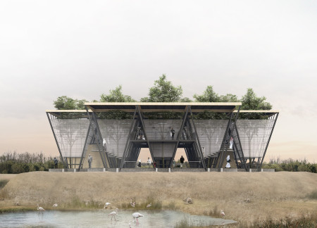 A Nature-Based Learning Space Integrating a Frame-Wall Structure for Ecosystem Engagement