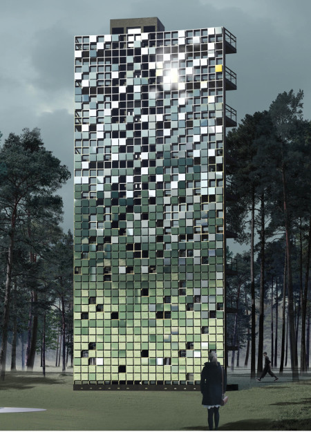 Sunlight-Reflecting Columbarium Emphasizing Memory and Community in Riga