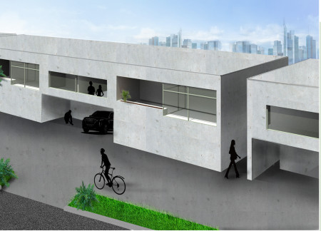 Flexible Living Spaces with Unmanned Delivery and Green Terraces