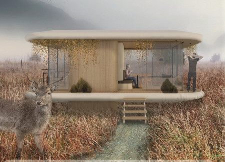 Floating Home with Thermal Glass Envelope and Efficient Rainwater Filtration