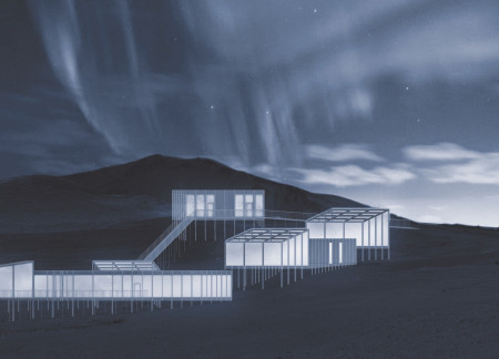 Recycled Steel Frames Within Dynamic Terraced Greenhouses