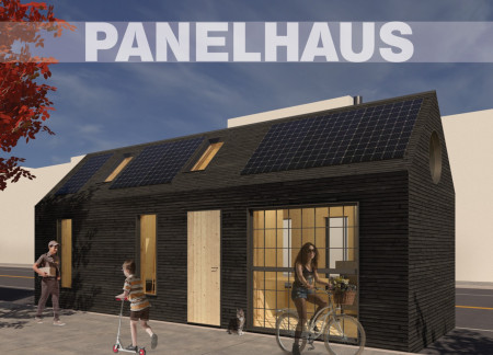 Flexible Living Space with Charded Wood Exterior in Urban Context