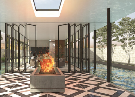 Reflection Pools and Clerestory Windows Enhance Sustainable Living