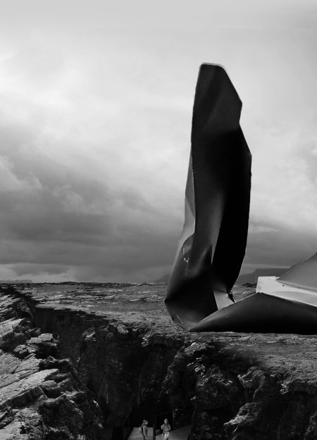 Tectonic-Inspired Tower with Steel Frame and Geothermal Integration