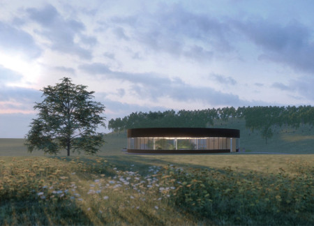 Biological Cell Concept in a Community Center Emphasizing Reforestation and Sustainability