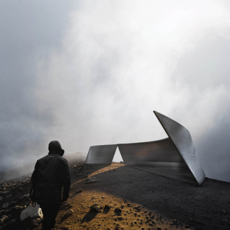 Steel Canopies and 3d Printed Spaces at Hverfjall Volcano