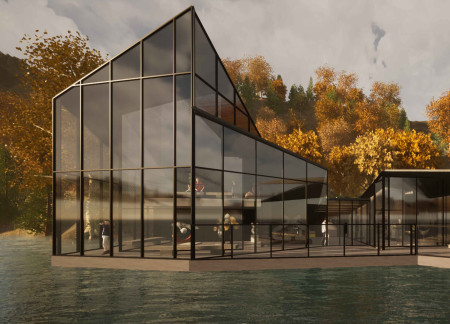 Fluid Shapes and Transparent Glass Overlooking Crummock Water