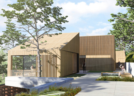 Integrating Brick Pathways and Portuguese Sandstone in a Valley Retreat