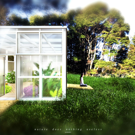 Bamboo Structure and Polycarbonate Shelter for Meditative Retreat