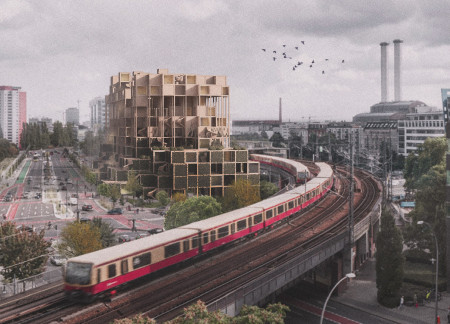 Community Gardens Built from Wooden Modules in a Sustainable Urban Setting