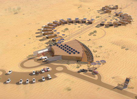 Charred Wooden Shingles and Prefabricated Timber Connect Community Spaces in Urban Development