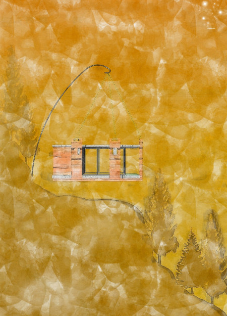 Environmental Experience with Rammed Earth Columns and Reflective Surfaces