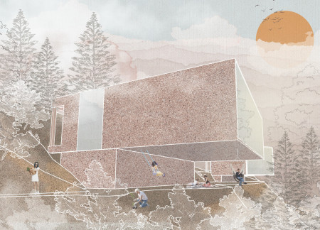 Cork Insulation and CLT Structures in a Tranquil Wellness Retreat