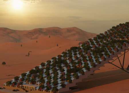 Elevated Living with Cascading Green Roofs and Natural Light