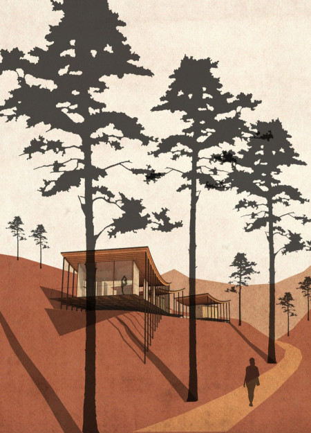 Bouldered Retreat Featuring Timber Structure Surrounded by Nature