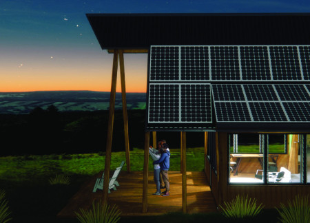 Sustainable Getaway Crafted from Corrugated Metal and Natural Timber Emphasizing Interconnectedness