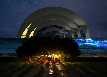 Spiral-Formed Structure with Sustainable Bamboo and Straw Bale Integration for Community Living