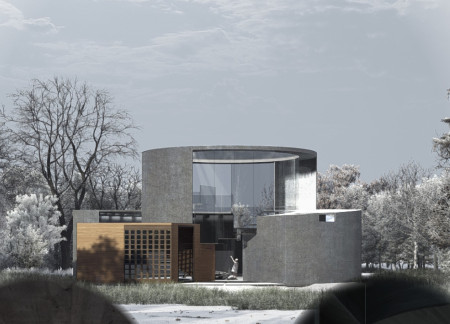 Ambient Glow and Glass Structure in a Thoughtfully Designed Residence