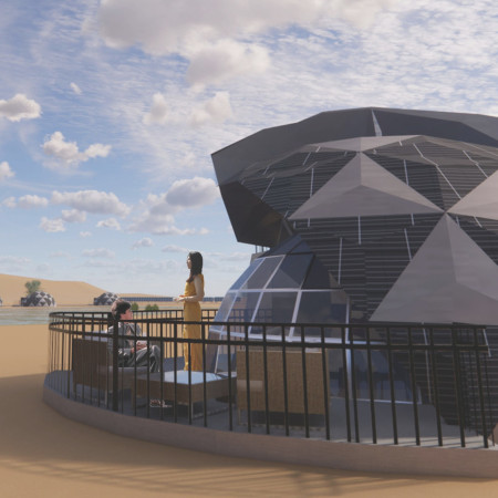 Composite Aluminum Domes Designed for Solar Efficiency in the Desert Environment