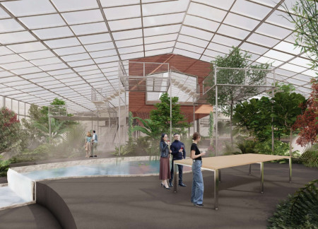 Lava Rocks and Polycarbonate Elevate a Sustainable Dining Experience