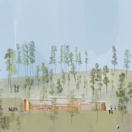 Rammed Earth Retreat Embracing Natural Light and Green Elements